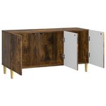 vidaXL Meuble TV Chêne fumé 99 x 34 5 x 50 cm Bois d'ingénierie