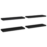 vidaXL Étagères murales flottantes 4 Pièces noir 80x23 5x3 8 cm MDF