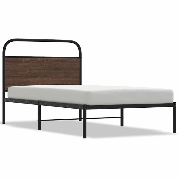 vidaXL Cadre de lit sans matelas 100x200 cm chêne marron
