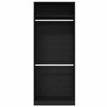 vidaXL Armoire Chêne noir 80 x 50 x 200 cm Bois d'ingénierie