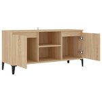 vidaXL Meuble TV avec pieds en métal Chêne sonoma 103 5x35x50 cm