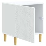 vidaXL Table de chevet 2 pièces Blanc 43 x 34 5 x 50 cm
