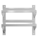 vidaXL Étagère murale à 2 niveaux 50x30x60 cm argenté acier inoxydable