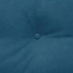 vidaXL Coussin de Dos Bleu 160 x 24 x 50 cm Velours