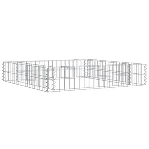 vidaXL Lit surélevé à gabion Acier galvanisé 100x100x20 cm
