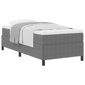vidaXL Lit à ressorts Gris clair 80 x 200 cm Tissu en velours côtelé