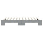 vidaXL Lit de jour avec lit gigogne gris clair 100x200 cm tissu