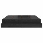vidaXL Cadre de lit de rangement Chêne noir 200x200 cm