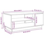 vidaXL Table basse chêne artisanal 102x55x43 cm bois d'ingénierie
