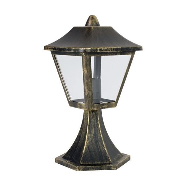 ENDURA CLASSIC TRADITION Borne Exterieure 33cm Alu E27 - Noir/Or