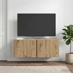vidaXL Meuble TV mural 78 5 x 31 x 30 cm Chêne artisanal