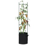 vidaXL Cages à tomates avec sacs à plantes 8 Pièces 154 cm acier et PP