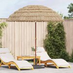 vidaXL Parasol de plage Marron Ø 206 x 209.5 cm Acier
