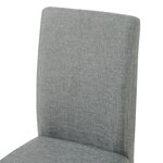 Lot de 2 chaises de salle à manger rembourrées 89 x 43 x 54 cm confortables salon design moderne cuisine gris clair 03_0009618