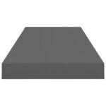 vidaXL Étagère murale flottante 4 Pièces Gris brillant 60x23 5x3 8 cm MDF