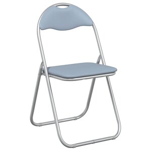 vidaXL Chaise pliante 8 Pièces Gris 48 x 43 5 x 81 cm Simili cuir