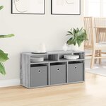 vidaXL Basboard avec tiroir Gris Sonoma 87 x 27 5 x 43 cm