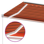 vidaXL Auvent manuel rétractable avec LED 600x350 cm Orange et marron