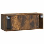 vidaXL Meuble TV mural Chêne fumé 78 5 x 31 x 30 cm Bois d'ingénierie