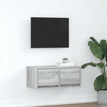 vidaXL Meuble TV sonoma gris 60x31x25 5 cm bois d'ingénierie
