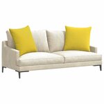 vidaXL Coussins de canapé 2 Pièces Jaune clair 80 x 80 cm tissu