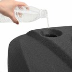 vidaXL Porte-parasol d'extérieur Noir