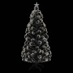 vidaXL Arbre de Noël pré-éclairé avec support et LED 180 cm fibre optique