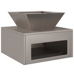 vidaXL Brasero 50 x 50 x 40 cm en acier corten