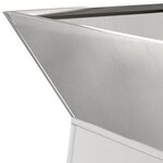 vidaXL Porte-plante sur pilier de jardin avec un bol de 40x40x100 cm en inox.