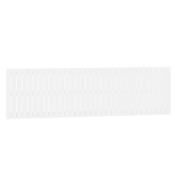vidaXL Tête de lit murale Blanc 204x3x60 cm Bois massif de pin