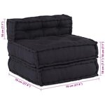 vidaXL Pouf modulaire anthracite 70x70x54 tissu