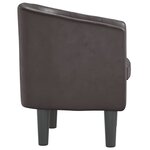 vidaXL Fauteuil marron similicuir