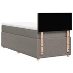 vidaXL Sommier à lattes de lit avec matelas Taupe 80x200 cm Tissu