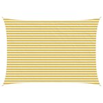 vidaXL Voile d'ombre 3 x 6 m HDPE Rectangulaire Jaune et blanc