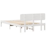 vidaXL Cadre de lit avec tête de lit Blanc 140 x 190 cm Pin massif
