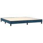 vidaXL Sommier à lattes de lit et matelas Bleu foncé 200x200cm Velours