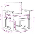 vidaXL Canapé d’extérieur Bois d'acacia massif et polyester