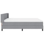 vidaXL Lit avec sommier à ressort et matelas gris clair  180 x 200 cm  en tissu.