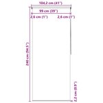 vidaXL Store roulant de douche 100x240 cm Cercle