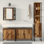 vidaXL Ensemble de mobilier de salle de bain avec étagère 4 Pièces Marron