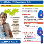 Le basic sympa 4G bleu, téléphone portable senior SOS avec GPS. Débloqué.