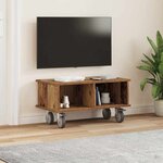 vidaXL Meuble TV Bois ancien 68 5 x 35 x 35 cm Bois d'ingénierie