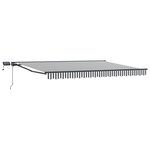 vidaXL Cadre de store manuel avec LEDs Anthracite et blanc 5 × 3 5 m