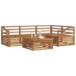 vidaXL Ensemble de canapés d'extérieur 5 Pièces Naturel