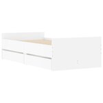 vidaXL Cadre de lit avec tiroirs blanc 90x190 cm