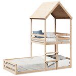 vidaXL Lit superposé sans matelas 90x200 cm bois de pin massif