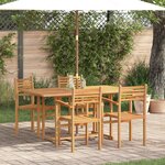 vidaXL Ensemble de salle à manger pour jardin 5 Pièces Marron