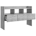 vidaXL Buffet Gris béton 105x30x70 cm Bois d’ingénierie