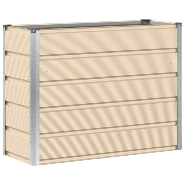 vidaXL Jardinière Ivoire 100 x 40 x 75 cm Acier