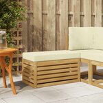 vidaXL Banc de Jardin Bois d'Acacia Massif Blanc